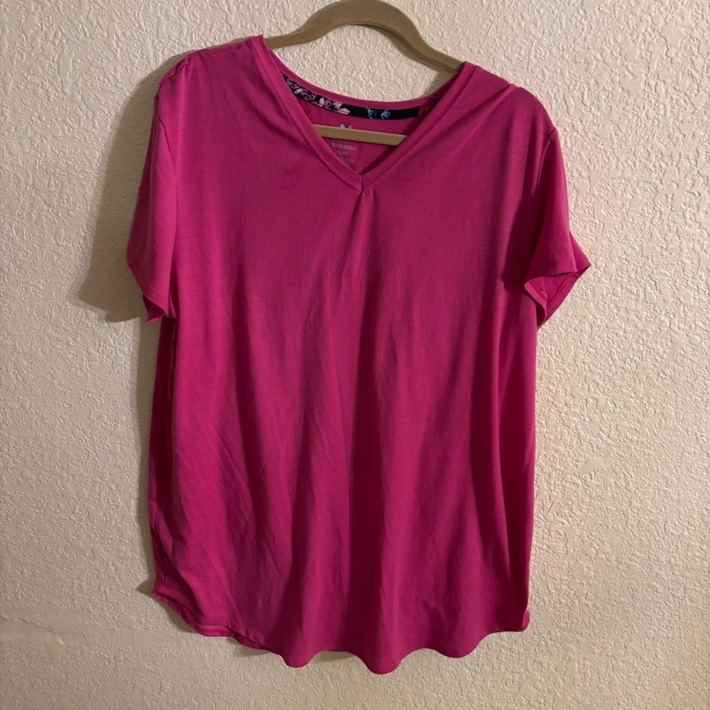 Natori Pink Relaxed Short Sleeve T-Shirt